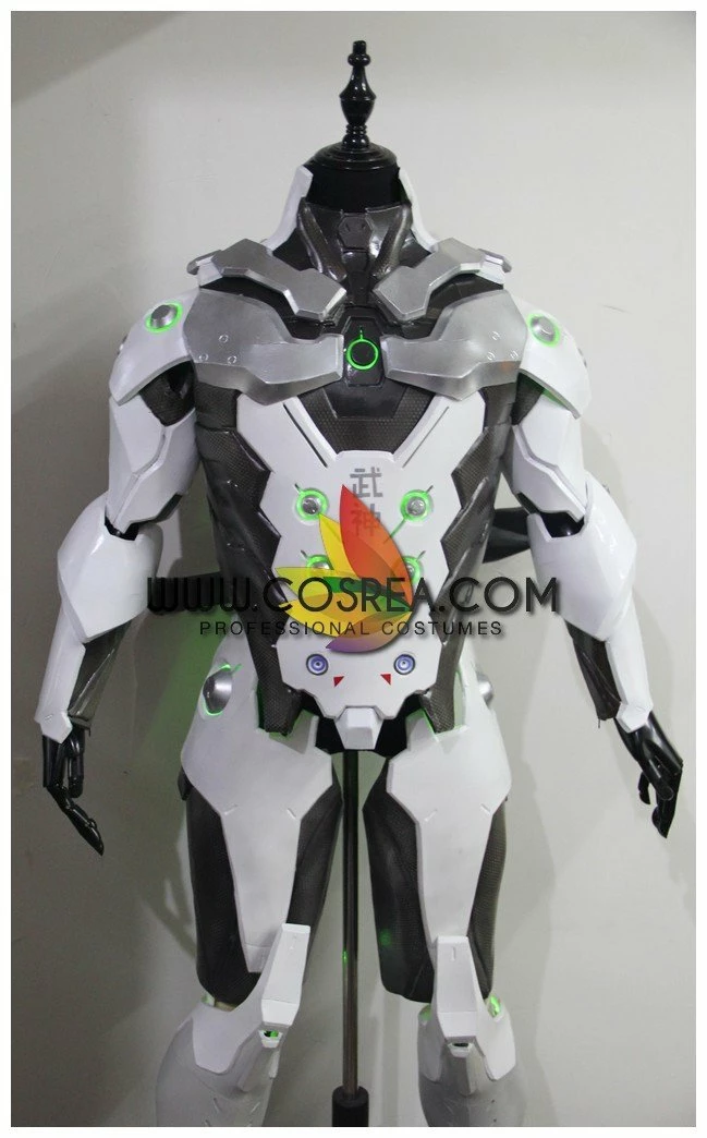 Cosrea Custom Armors & Costumes Overwatch Genji Gunmetal Silver With LED Armor Cosplay Costume 7 Cosrea Custom Armors & Costumes Overwatch Genji Gunmetal Silver With LED Armor Cosplay Costume