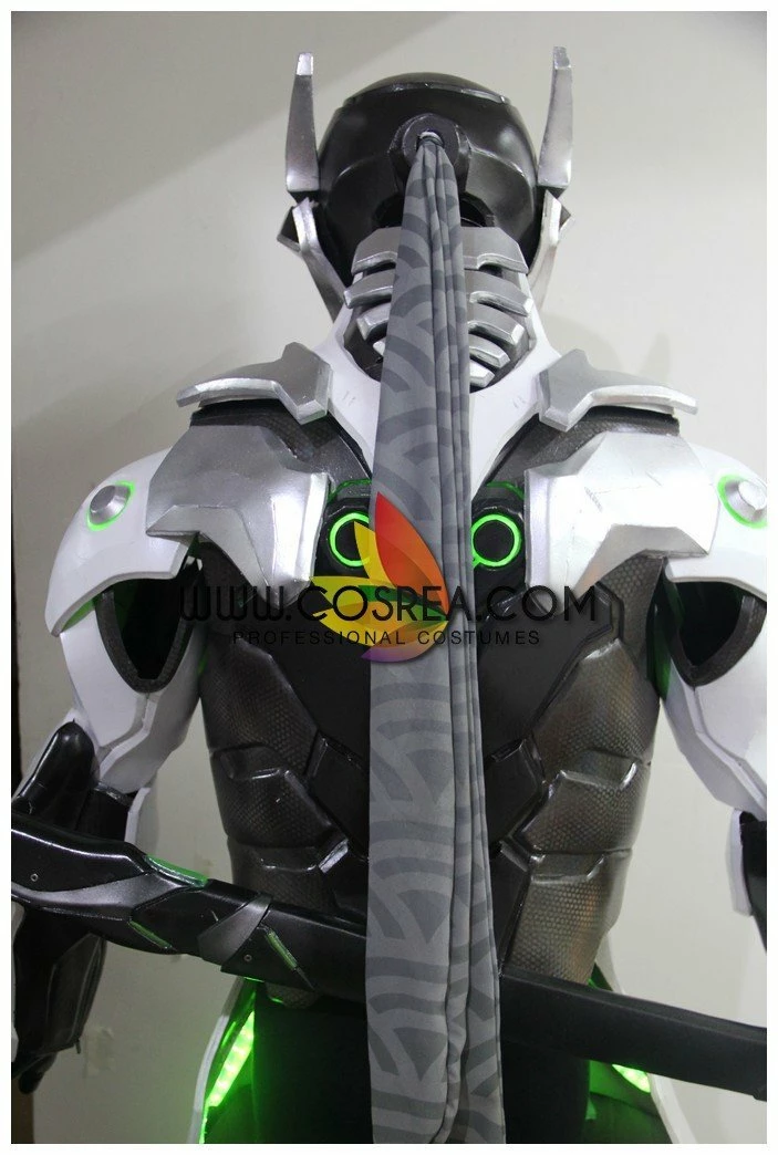 Cosrea Custom Armors & Costumes Overwatch Genji Gunmetal Silver With LED Armor Cosplay Costume 8 Cosrea Custom Armors & Costumes Overwatch Genji Gunmetal Silver With LED Armor Cosplay Costume