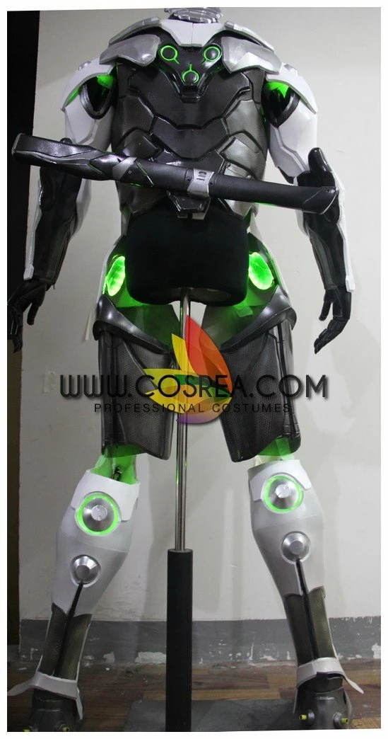 Cosrea Custom Armors & Costumes Overwatch Genji Gunmetal Silver With LED Armor Cosplay Costume 6 Cosrea Custom Armors & Costumes Overwatch Genji Gunmetal Silver With LED Armor Cosplay Costume