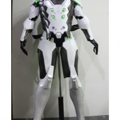 Cosrea Custom Armors & Costumes Overwatch Genji Gunmetal Silver With LED Armor Cosplay Costume