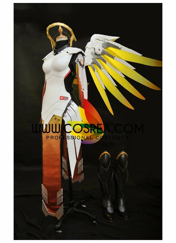 Cosrea Overwatch Mercy Classic Skin LED Cosplay Costume 5 Cosrea Overwatch Mercy Classic Skin LED Cosplay Costume
