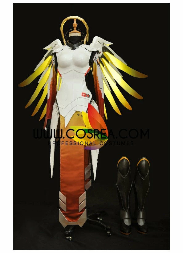 Cosrea Overwatch Mercy Classic Skin LED Cosplay Costume 4 Cosrea Overwatch Mercy Classic Skin LED Cosplay Costume