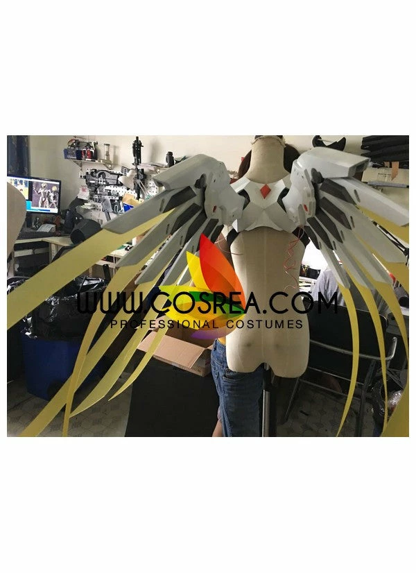 Cosrea Overwatch Mercy Classic Skin LED Cosplay Costume 9 Cosrea Overwatch Mercy Classic Skin LED Cosplay Costume