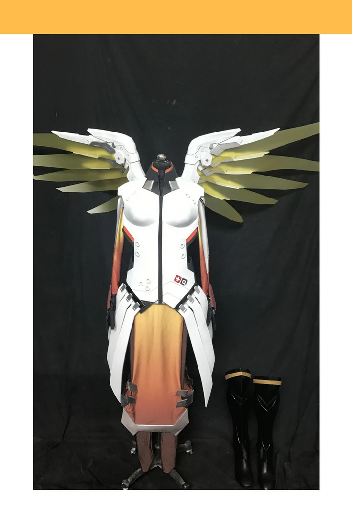 Cosrea Overwatch Mercy Classic Skin LED Cosplay Costume 3 Cosrea Overwatch Mercy Classic Skin LED Cosplay Costume