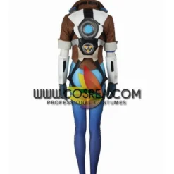 Cosrea Overwatch Tracer Gradient Blue Cosplay Costume