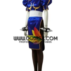 Cosrea Street Fighter Chun Li Navy Blue Cosplay Costume 19 Cosrea Street Fighter Chun Li Navy Blue Cosplay Costume