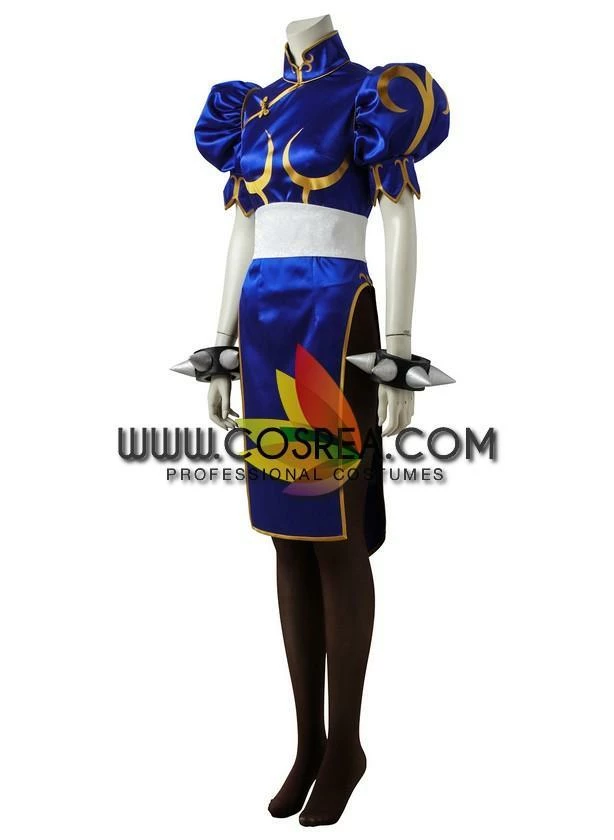 Cosrea Street Fighter Chun Li Navy Blue Cosplay Costume 6 Cosrea Street Fighter Chun Li Navy Blue Cosplay Costume