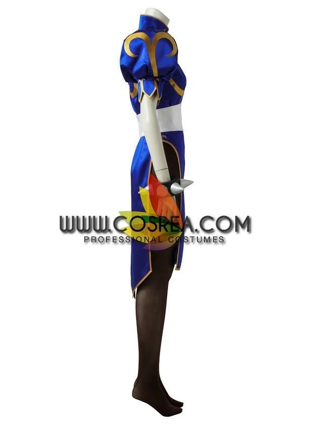 Cosrea Street Fighter Chun Li Navy Blue Cosplay Costume 7 Cosrea Street Fighter Chun Li Navy Blue Cosplay Costume