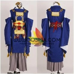 Cosrea Video Games Touken Ranbu Online Mikazuki Munechika Brocade Blue Cosplay Costume