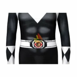 Cosrea Mighty Morphin Power Rangers Black Ranger Kids Size Digital Printed Cosplay Costume Cosplay Costumes