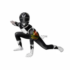 Cosrea Mighty Morphin Power Rangers Black Ranger Kids Size Digital Printed Cosplay Costume Cosplay Costumes