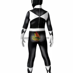 Cosrea Mighty Morphin Power Rangers Black Ranger Kids Size Digital Printed Cosplay Costume Cosplay Costumes
