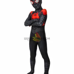 Cosrea Miles Morales Into The Spider-Verse Kids Size Digital Printed Cosplay Costume 16 Cosrea Miles Morales Into The Spider-Verse Kids Size Digital Printed Cosplay Costume