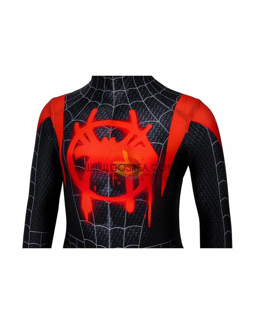 Cosrea Miles Morales Into The Spider-Verse Kids Size Digital Printed Cosplay Costume 10 Cosrea Miles Morales Into The Spider-Verse Kids Size Digital Printed Cosplay Costume