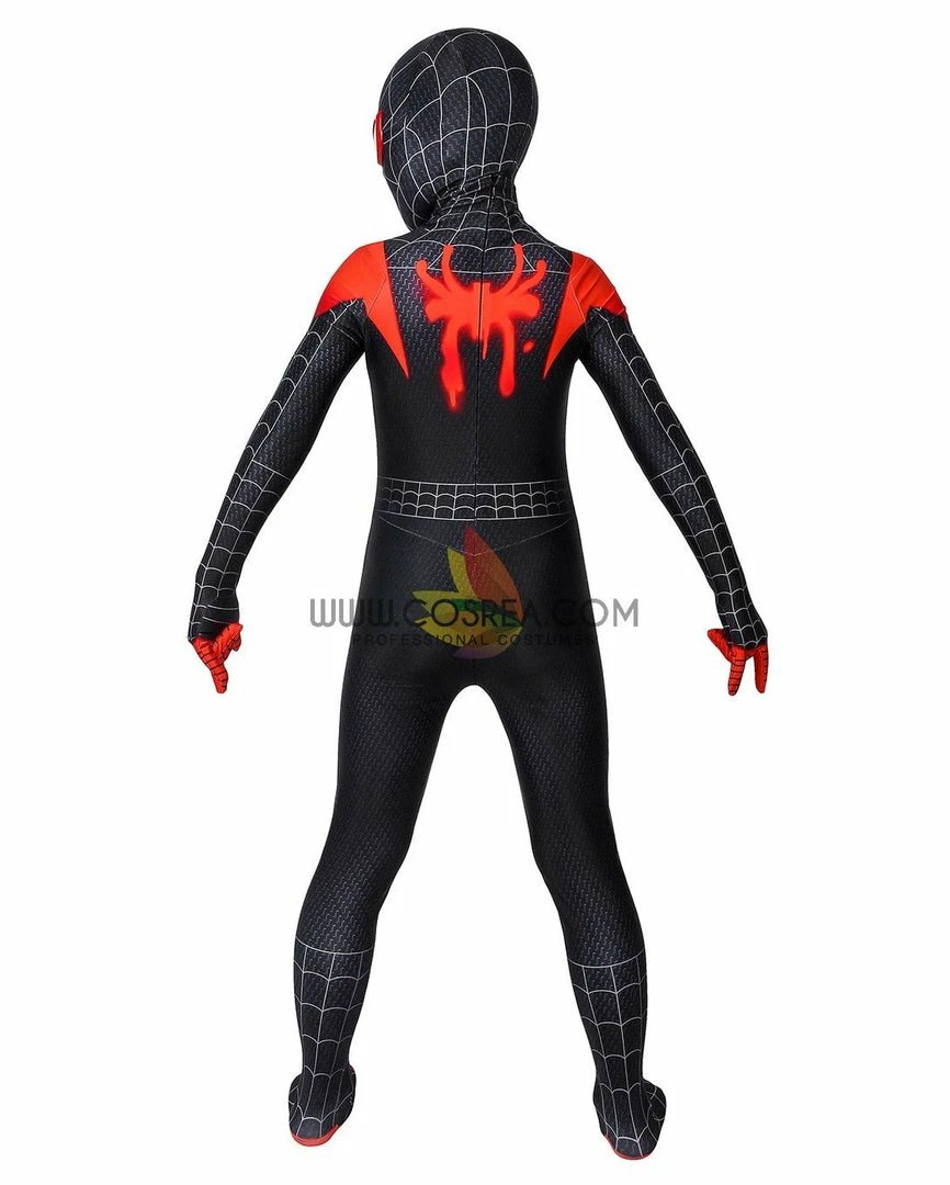 Cosrea Miles Morales Into The Spider-Verse Kids Size Digital Printed Cosplay Costume 7 Cosrea Miles Morales Into The Spider-Verse Kids Size Digital Printed Cosplay Costume