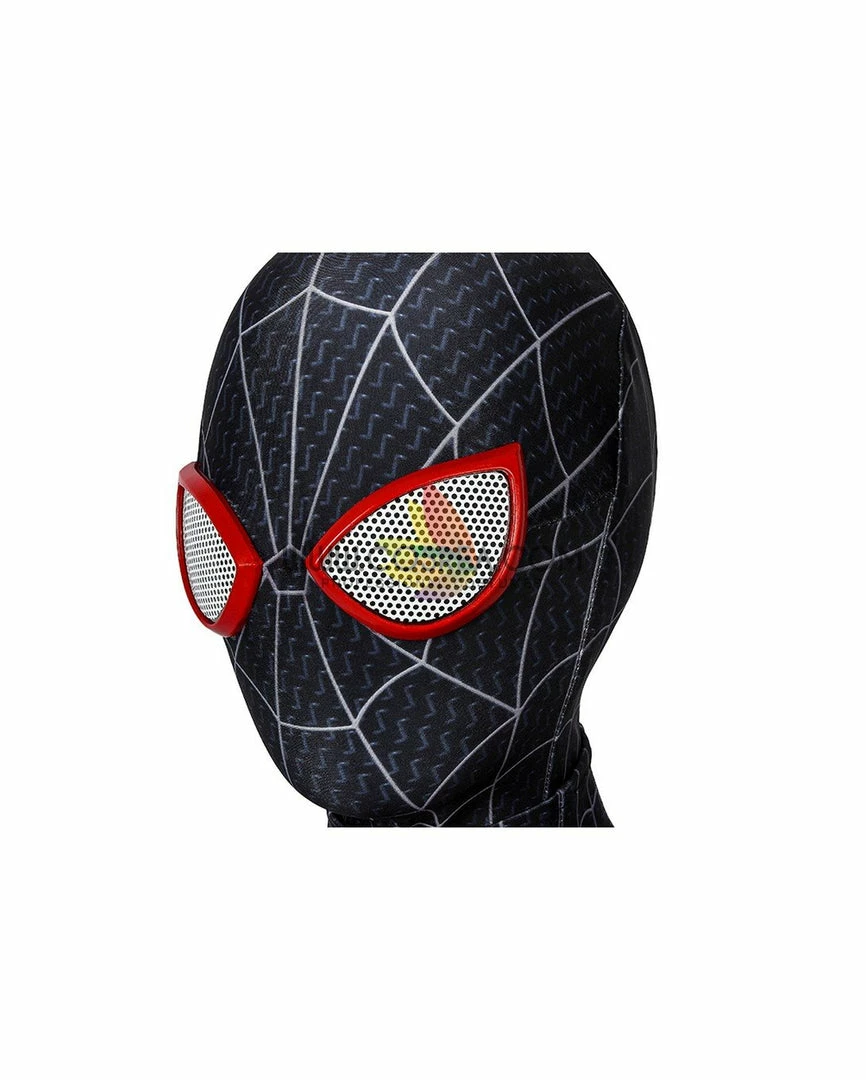 Cosrea Miles Morales Into The Spider-Verse Kids Size Digital Printed Cosplay Costume 9 Cosrea Miles Morales Into The Spider-Verse Kids Size Digital Printed Cosplay Costume