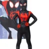 Cosrea Miles Morales Into The Spider-Verse Kids Size Digital Printed Cosplay Costume 1 Cosrea Miles Morales Into The Spider-Verse Kids Size Digital Printed Cosplay Costume