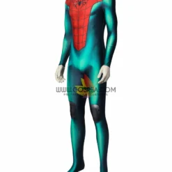 Cosrea Cosplay Costumes Miles Morales PS5 Green Version Digital Printed Cosplay Costume
