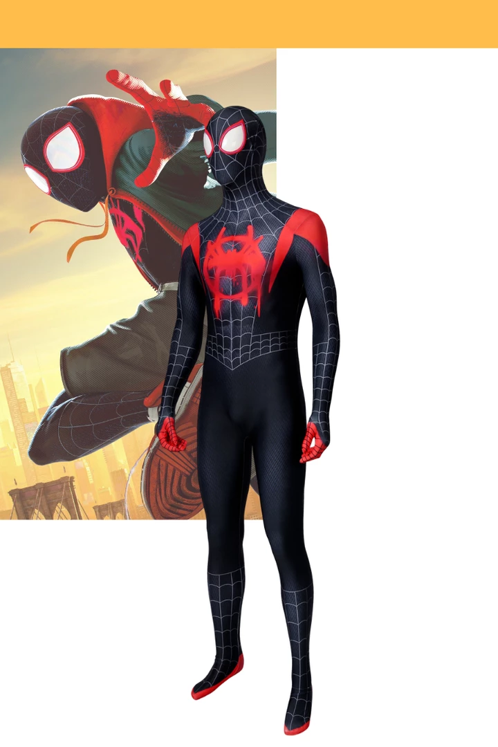 Cosrea Miles Morales Into The Spider-Verse Digital Printed Cosplay Costume 3 Cosrea Miles Morales Into The Spider-Verse Digital Printed Cosplay Costume