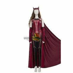 Cosrea Scarlet Witch Finale Version In Bright Red Wanda And Vision TV Series Cosplay Costume Marvel Universe 23 Cosrea Scarlet Witch Finale Version In Bright Red Wanda And Vision TV Series Cosplay Costume Marvel Universe