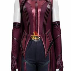 Cosrea Scarlet Witch Finale Version With Patterned Cape Wanda And Vision TV Series Cosplay Costume