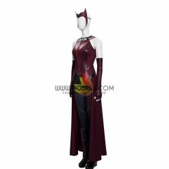 Cosrea Scarlet Witch Finale Version With Patterned Cape Wanda And Vision TV Series Cosplay Costume