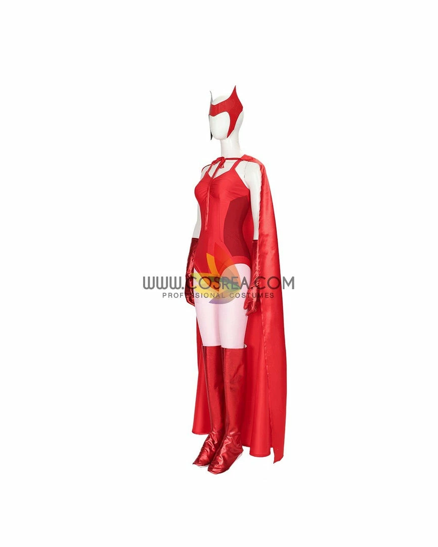 Cosrea Scarlet Witch Halloween Wanda And Vision TV Series Cosplay Costume 6 Cosrea Scarlet Witch Halloween Wanda And Vision TV Series Cosplay Costume