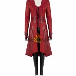 Cosrea Marvel Universe Scarlet Witch The Civil War Bright Red Cosplay Costume