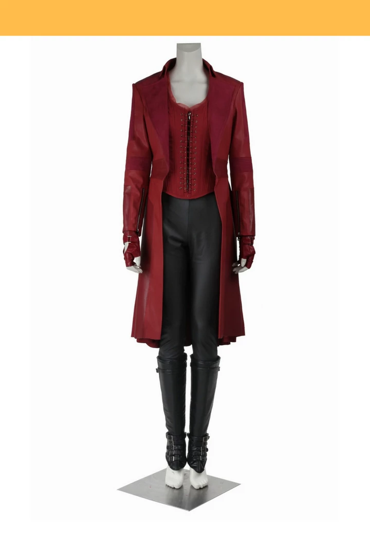 Cosrea Scarlet Witch The Civil War Dark Red Cosplay Costume 3 Cosrea Scarlet Witch The Civil War Dark Red Cosplay Costume