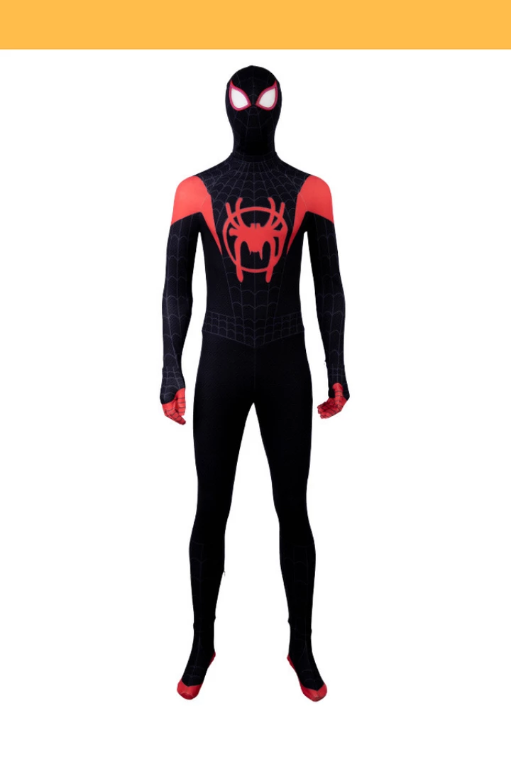 Cosrea Miles Morales Into The Spider-Verse Black Version Cosplay Costume 3 Cosrea Miles Morales Into The Spider-Verse Black Version Cosplay Costume