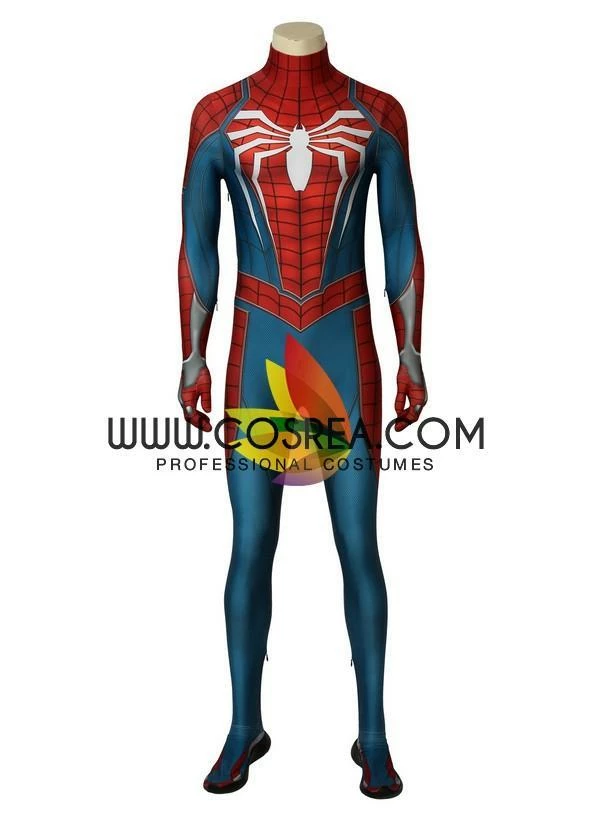 Cosrea Marvel Universe Spiderman PS4 Metallic Blue Cosplay Costume 4 Cosrea Marvel Universe Spiderman PS4 Metallic Blue Cosplay Costume