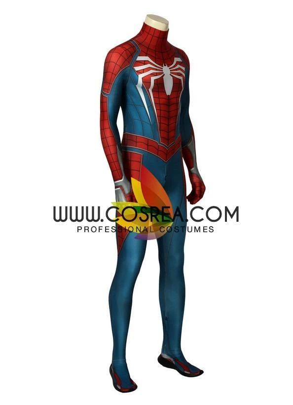 Cosrea Marvel Universe Spiderman PS4 Metallic Blue Cosplay Costume 5 Cosrea Marvel Universe Spiderman PS4 Metallic Blue Cosplay Costume