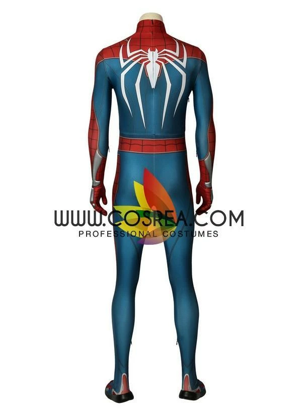 Cosrea Marvel Universe Spiderman PS4 Metallic Blue Cosplay Costume 7 Cosrea Marvel Universe Spiderman PS4 Metallic Blue Cosplay Costume