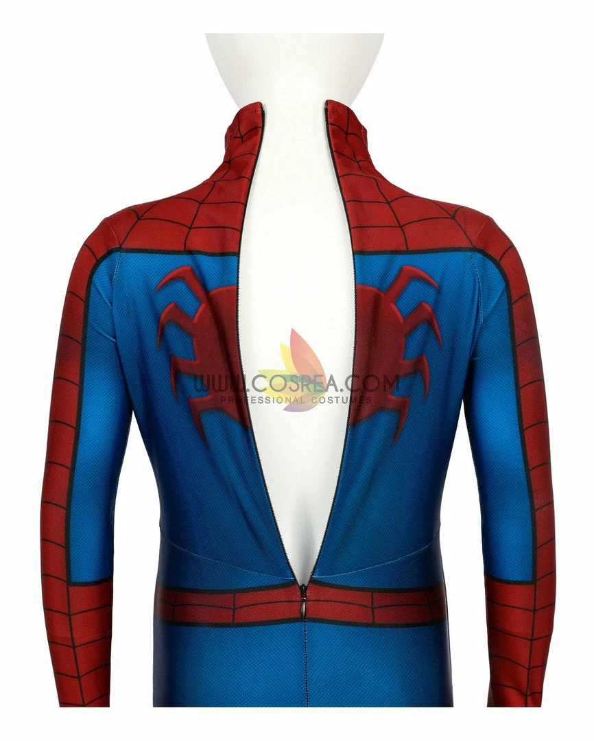 Cosrea Spiderman PS4 Game Classic Version Kids Size Digital Printed Cosplay Costume 14 Cosrea Spiderman PS4 Game Classic Version Kids Size Digital Printed Cosplay Costume