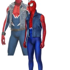 Cosrea Marvel Universe Spiderman PS4 Game Punk Suit Digital Printed Cosplay Costume