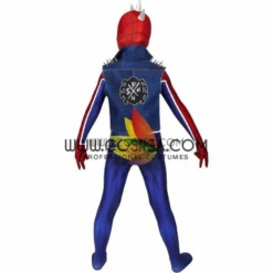 Cosrea Spiderman PS4 Game Punk Suit Kids Size Digital Printed Cosplay Costume Marvel Universe