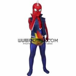 Cosrea Spiderman PS4 Game Punk Suit Kids Size Digital Printed Cosplay Costume Marvel Universe