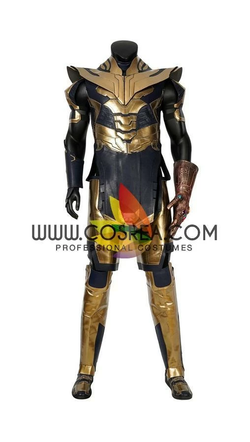 Cosrea Thanos Infinity War Metallic PU Leather Cosplay Costume 4 Cosrea Thanos Infinity War Metallic PU Leather Cosplay Costume