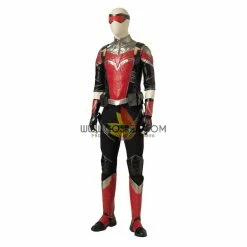 Cosrea The Falcon And Winter Soldier TV Series Black And Red Full PU Leather Version Cosplay Costume Marvel Universe