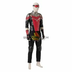 Cosrea The Falcon And Winter Soldier TV Series Black And Red Full PU Leather Version Cosplay Costume Marvel Universe