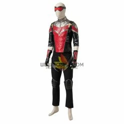 Cosrea The Falcon And Winter Soldier TV Series Black And Red Full PU Leather Version Cosplay Costume Marvel Universe