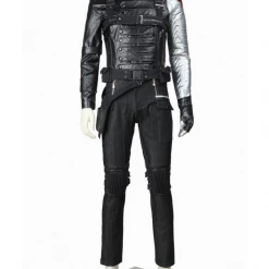 Cosrea Marvel Universe Winter Soldier PU Leather Cosplay Costume