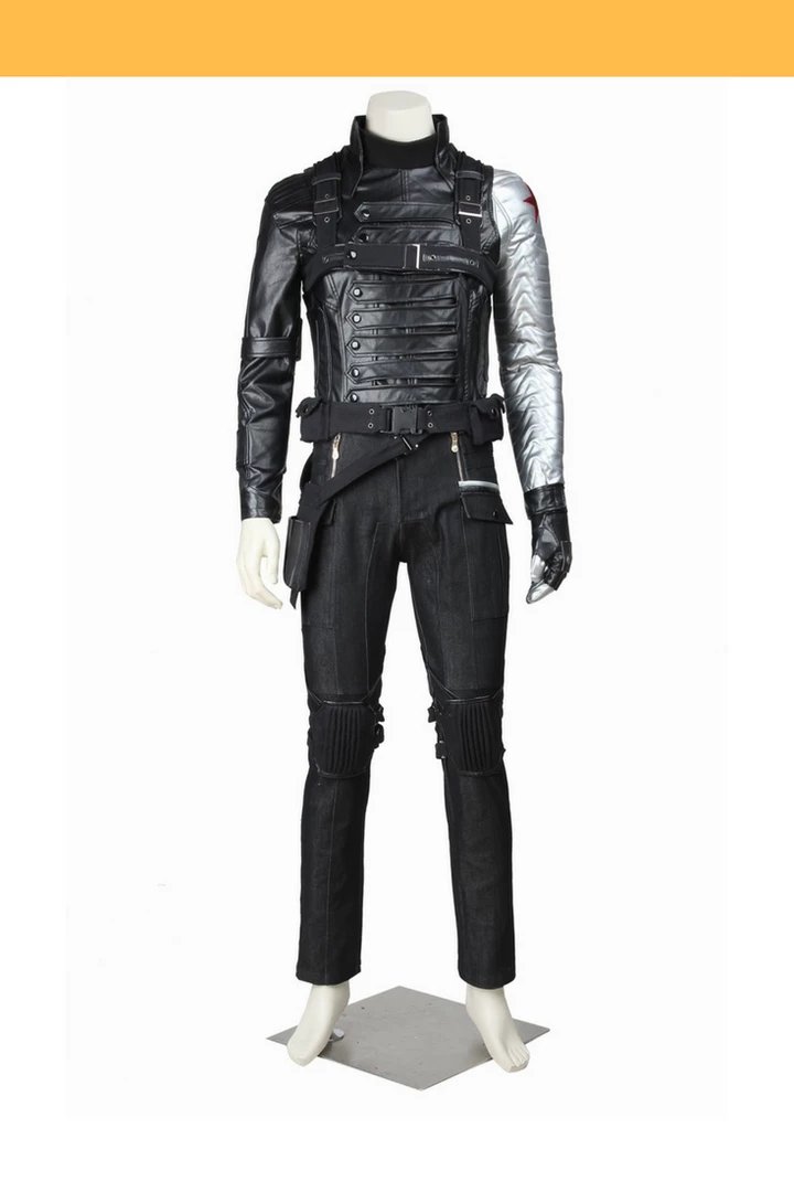 Cosrea Marvel Universe Winter Soldier PU Leather Cosplay Costume 3 Cosrea Marvel Universe Winter Soldier PU Leather Cosplay Costume