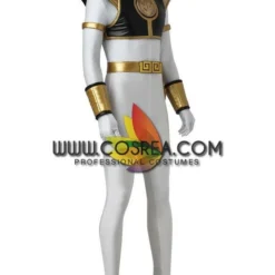 Cosrea TV & Movies Power Rangers Kyoryu Sentai White Ranger Cosplay Costume