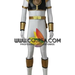 Cosrea TV & Movies Power Rangers Kyoryu Sentai White Ranger Cosplay Costume