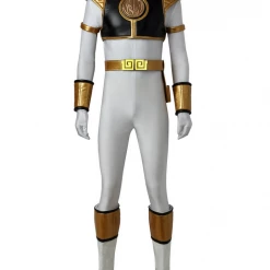 Cosrea TV & Movies Power Rangers Kyoryu Sentai White Ranger Cosplay Costume