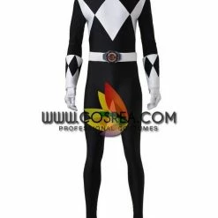 Cosrea Mighty Morphin Power Rangers Black Ranger Cosplay Costume