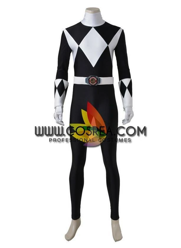 Cosrea Mighty Morphin Power Rangers Black Ranger Cosplay Costume 4 Cosrea Mighty Morphin Power Rangers Black Ranger Cosplay Costume