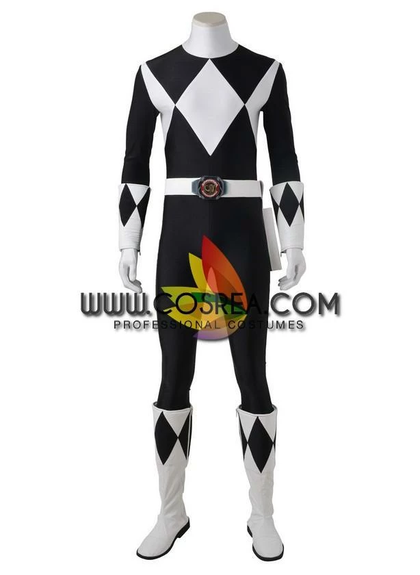 Cosrea Mighty Morphin Power Rangers Black Ranger Cosplay Costume 7 Cosrea Mighty Morphin Power Rangers Black Ranger Cosplay Costume