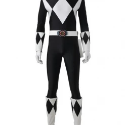 Cosrea Mighty Morphin Power Rangers Black Ranger Cosplay Costume